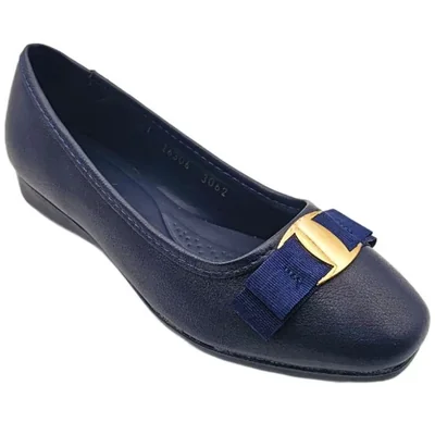 Balerina con Moño para Mujer, Color Azul Comfort Fit