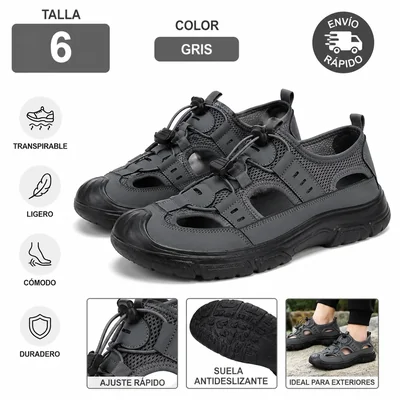 Sandalias Tipo Tenis gris 01 Urbanas Outdoor Transpirables zapato acuático deporte natación