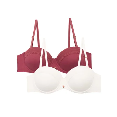 Brasier Lilipink Tipo Media Copa Algodón Paqx2