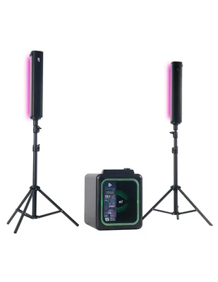 Barra de sonido stf home audio sistema de audio 2.1 con subwoofer y luz trasera rgb con subwoofer