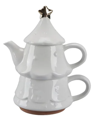 Tetera y taza haus de cerámica