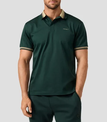 Playera tipo polo manga corta lisa Hombre