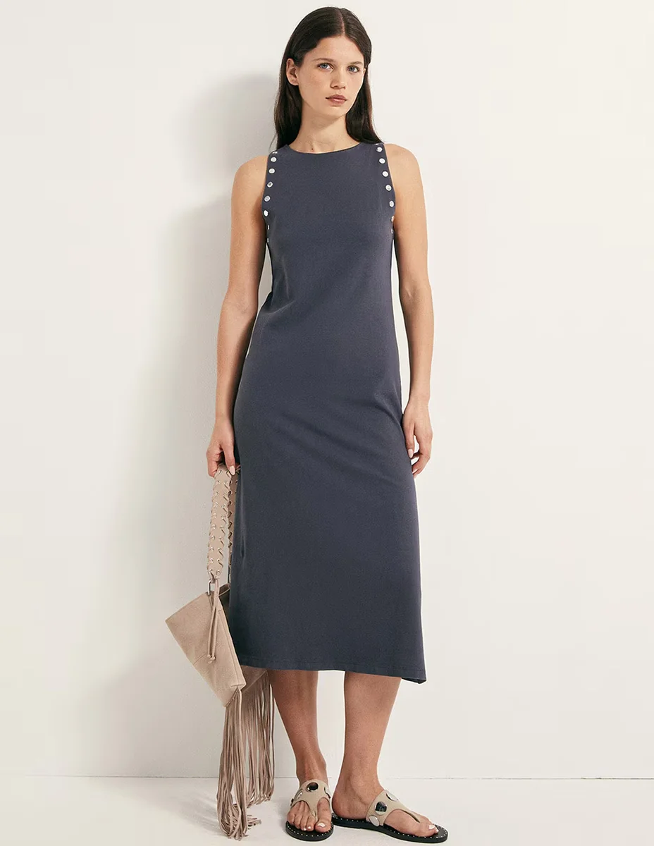 Vestido dobby para mujer