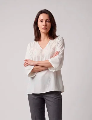 Blusa loren's manga 3/4 para mujer