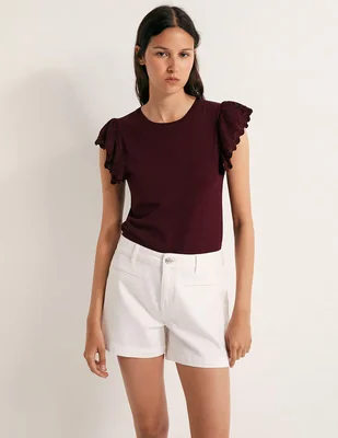 Blusa manga corta para mujer