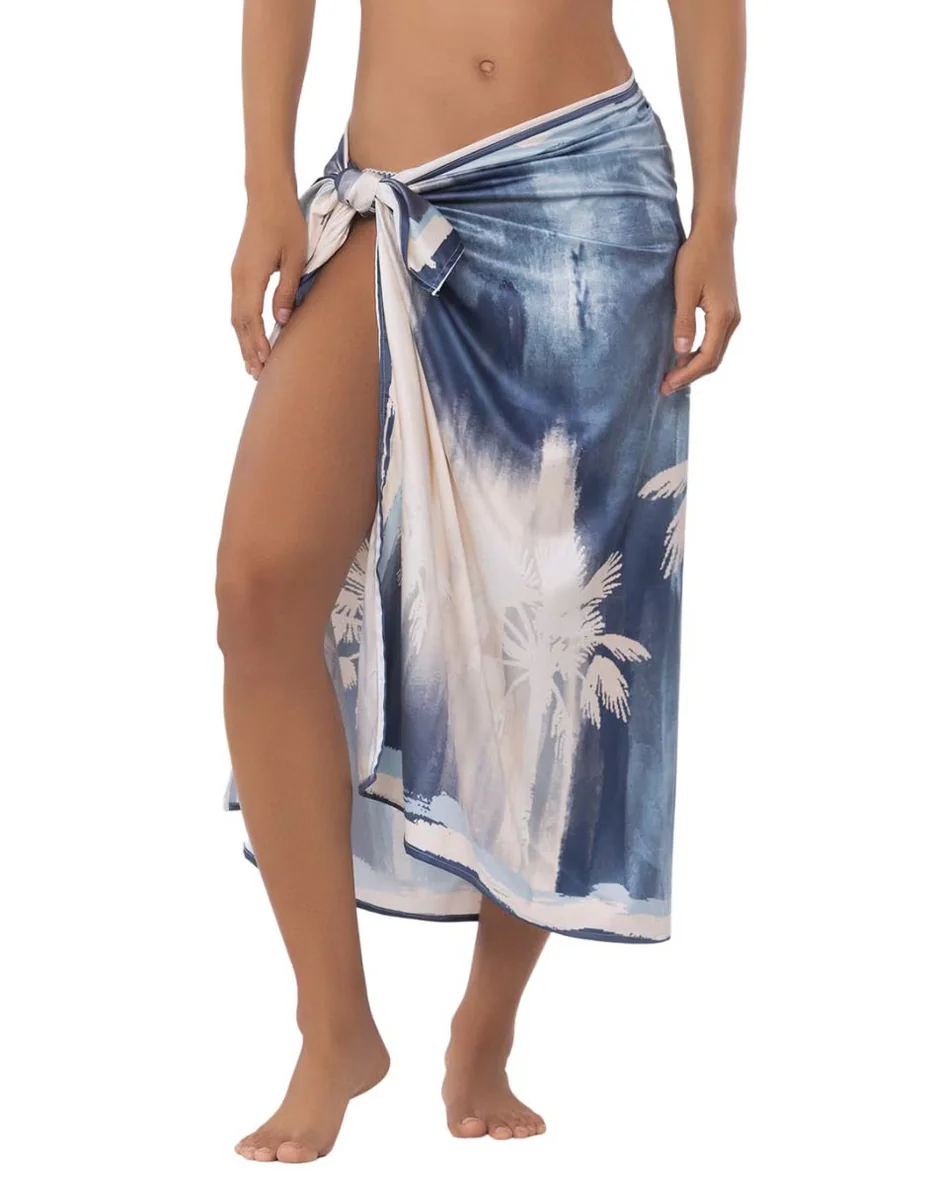 Pareo con estampado floral