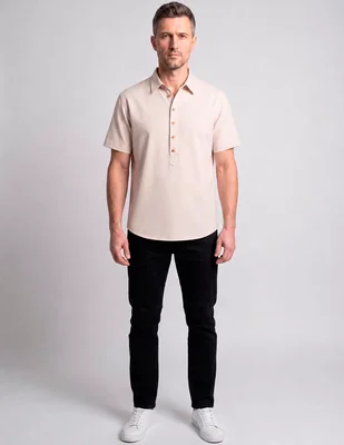 Camisa casual manga corta para hombre