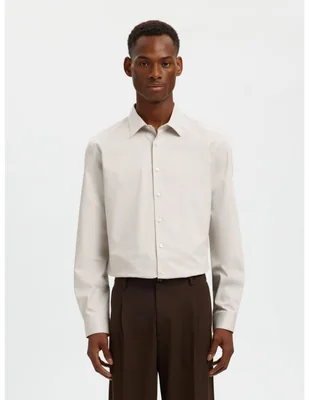 Camisa casual de algodón manga larga para hombre