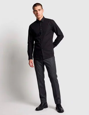 Camisa casual de algodón manga larga para hombre