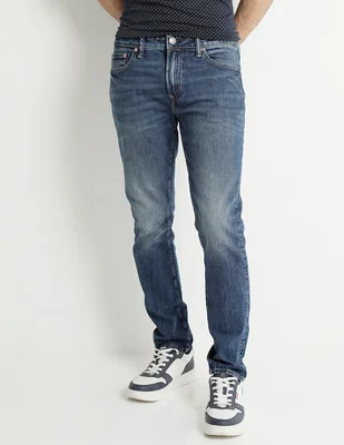 Jeans skinny lavado obscuro para hombre