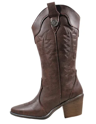 Bota cowboy abajo de la rodilla para mujer