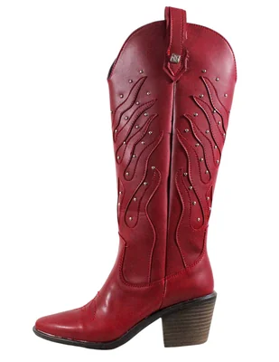Bota cowboy abajo de la rodilla western para mujer