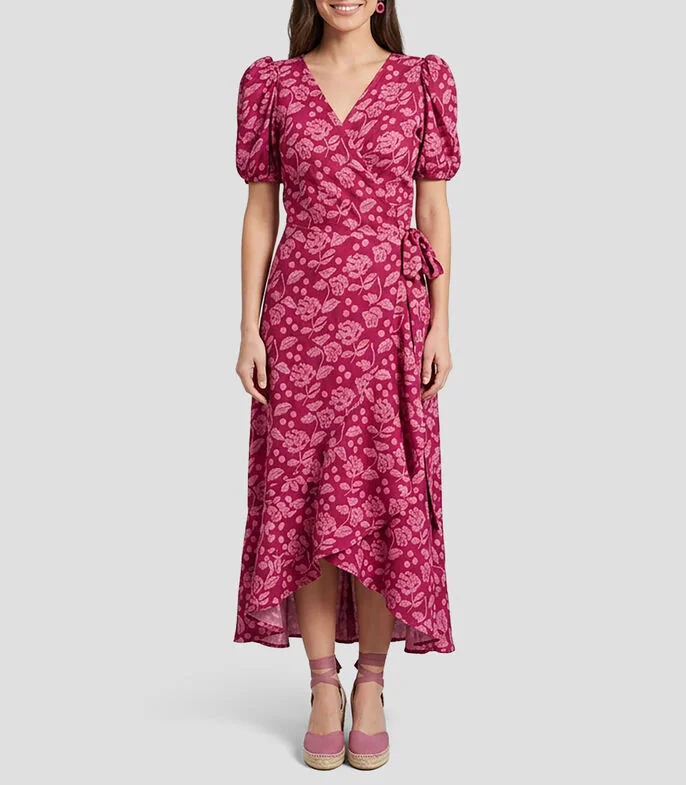 Vestido largo estampado Mujer