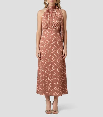 Vestido largo estampado Mujer