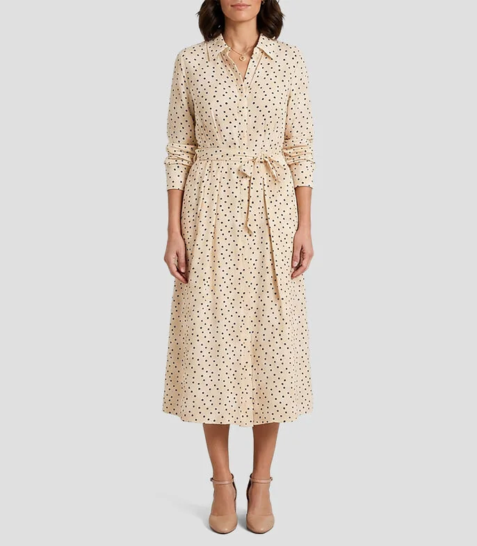 Vestido largo estampado Mujer