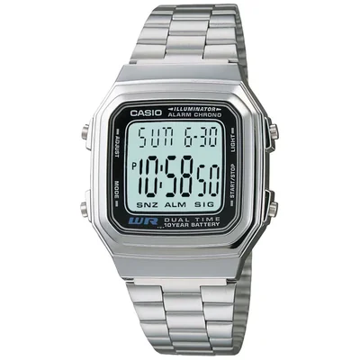 Reloj Casio Vinatge A178WA-1ACF Unisex Plateado Para Dama