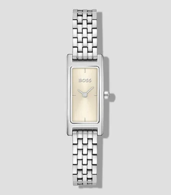 Reloj para Mujer Lucy clásico plateado/perla
