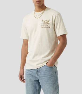 Playera cuello redondo manga corta estampada Hombre