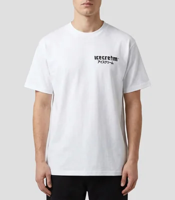Playera cuello redondo manga corta estampada Hombre