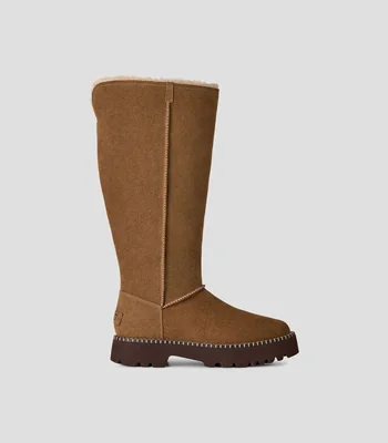 Botas largas Uptowner Tall Boot de ante con tacón bajo y ancho Mujer