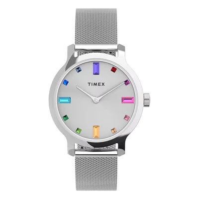 Reloj Timex TW2U92900 plata para dama
