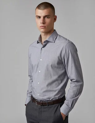 Camisa/Sobrecamisa Formal de (si aplica) Bambú y poliéster manga Larga para hombre