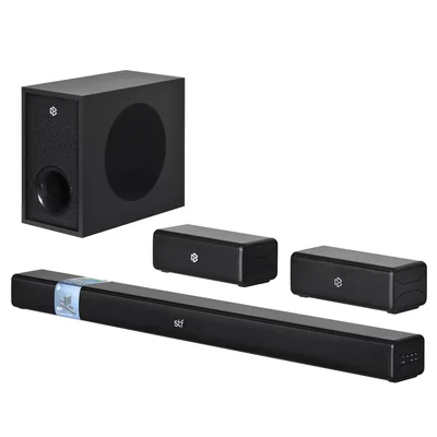 Barra De Sonido Stf Home Audio 5.1 Con Subwoofer Alámbrico: Sonido Envolvente Para Tu Hogar