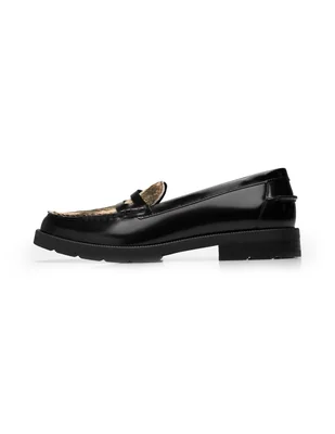 Mocasin casual de piel para mujer