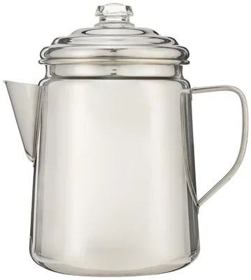 Cafetera Coleman de acero inoxidable con capacidad para 12 tazas