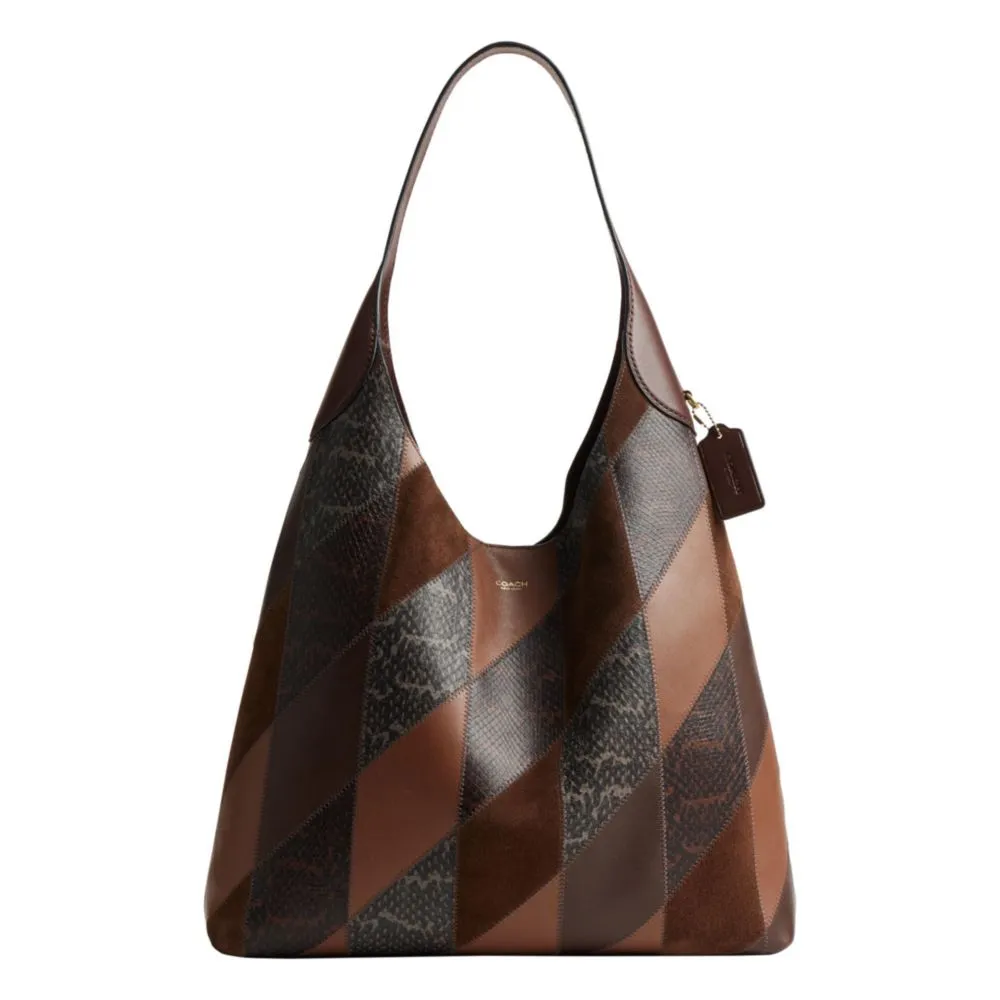 Bolso de Hombro COACH Brooklyn Patchwork de Piel de Serpiente 41 cm
