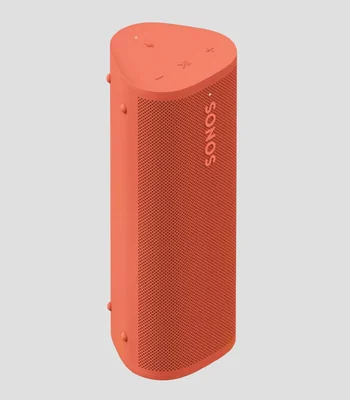 Sonos Roam 2 Bocina portatil inalambrica, A prueba de agua, Wi-Fi y Bluetooth, Control por voz y 10 Horas de bateria - Rojo Atardecer