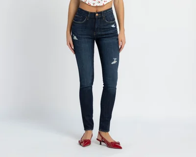 Jeans Oggi Lucy Black Super Skinny para Mujer