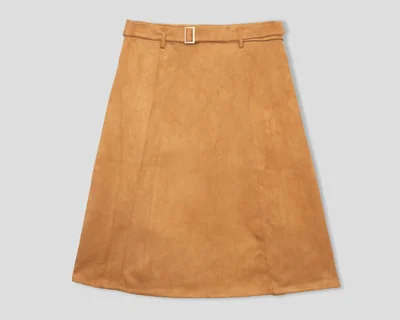 Falda Midi Sahara con Cinturón para Mujer