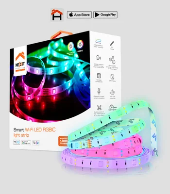 Tira de luces LED Wi-Fi, RGBIC, 5 mts