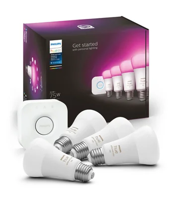 Set de 4 Focos White & Color Ambiance + Hue Bridge
