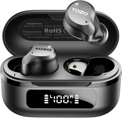 Auriculares inalámbricos híbridos con cancelación activa de ruido TOZO