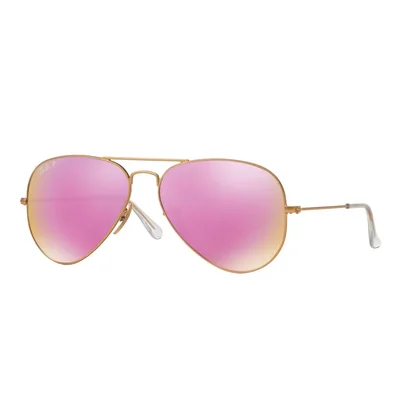 Ray Ban Aviator Large metal polarizado violeta, armazón en metal oro