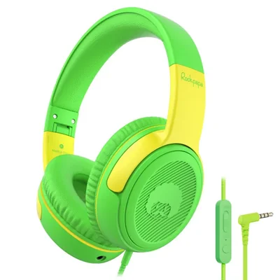 Auriculares con cable Rockpapa Share 1 para niños con micrófono y puer