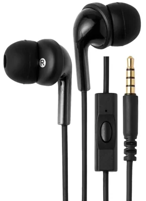 Auriculares con cable Amazon Basics con micrófono, intrauditivos, cone