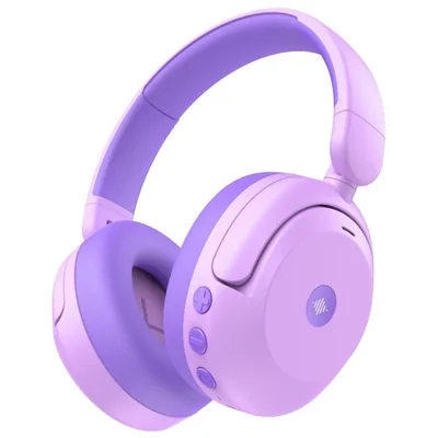 Auriculares iClever BTH20 con cancelación activa de ruido para niños, 60 horas de reproducción, carga rápida tipo C, volumen seg