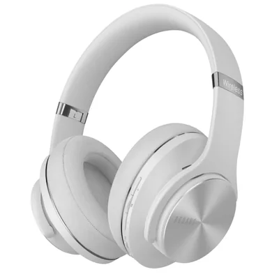 Auriculares Bluetooth DOQAUS supraaurales, 90 horas de reproducción inalámbrica, 3 modos de ecualización, audio Hi-Fi y graves p