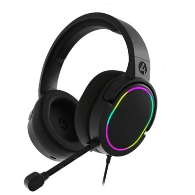 Audífonos Gamer 4Gamers LED Negro Luz RGB Over-Ear PS4 PS5 Xbox One Xbox Series Nintendo Switch PC Alámbricos 3.5mm
