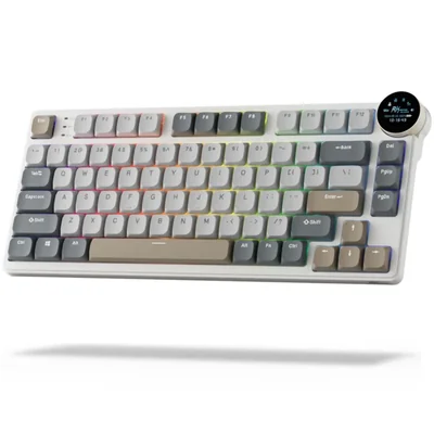Teclado mecánico de perfil bajo RK ROYAL KLUDGE N80 con pantalla y per
