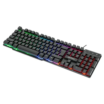 Teclado para juegos USB LED RGB MANHATTAN - Tamaño completo, retroilum