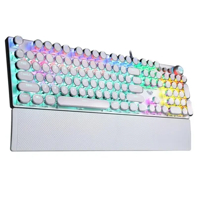Teclado mecánico para juegos AULA F2088 estilo máquina de escribir, re