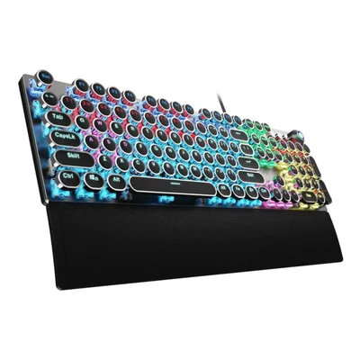 Teclado mecánico para juegos AULA F2088 estilo máquina de escribir, co