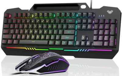 Teclado para juegos AULA, combo de teclado y ratón para juegos T102 de
