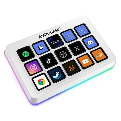 Controlador de juegos FIFINE AmpliGame con 15 accesos directos para OB