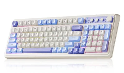 Teclado AULA de 99 teclas, Bluetooth/2.4GHz/USB-C de triple modo, tecl