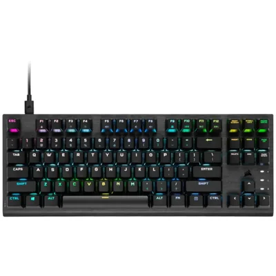 Teclado gaming óptico-mecánico con cable Corsair K60 RGB TKL RGB sin t